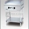 Bếp chiên bề mặt 2 họng, có kệ phẳng dưới sử dụng GAS