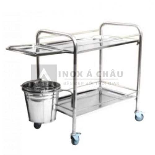 Xe đẩy thức ăn có ngăn treo xô